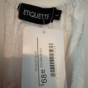 White off the shoulder, crop shirt